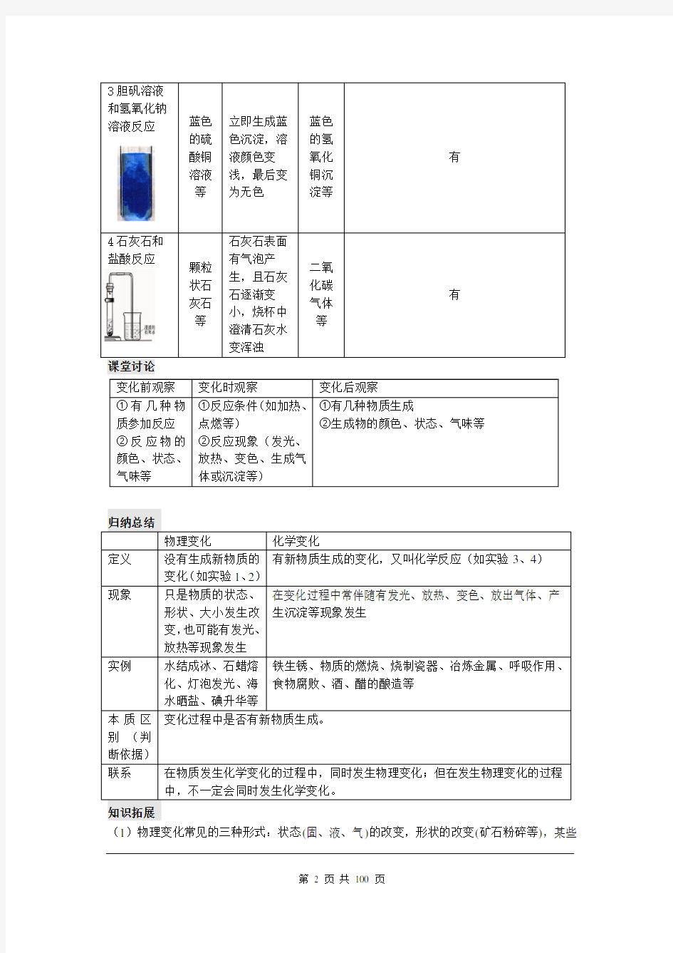 人教版九年级化学上册教案全册合集