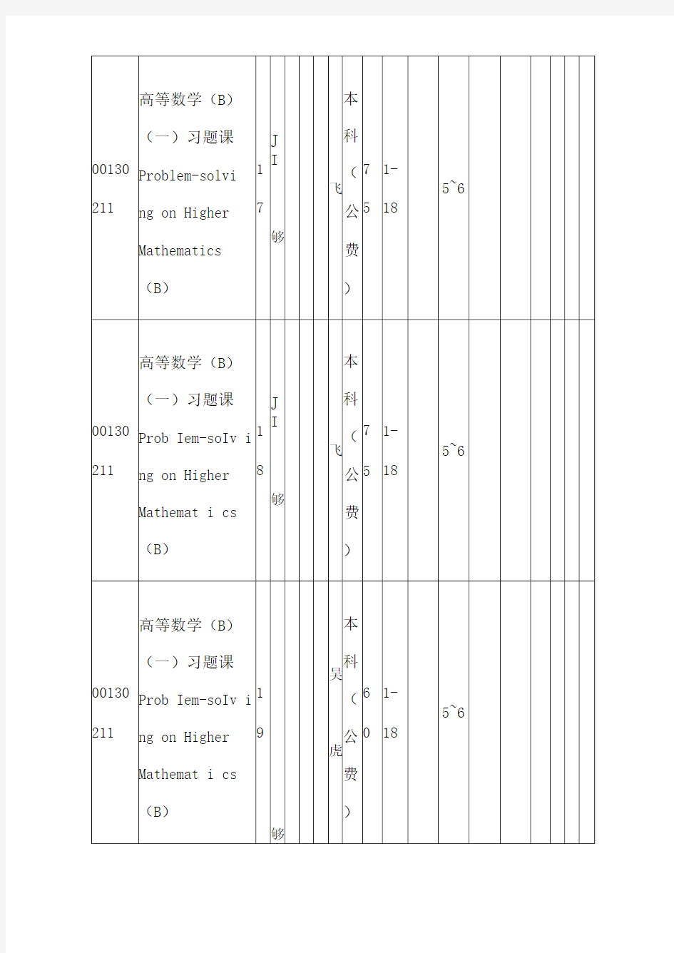 北京大学经济学课程表