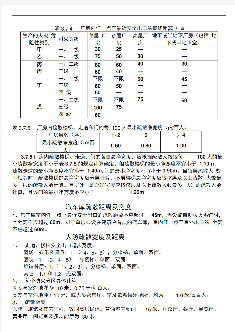 2016注册消防工程师疏散距离及宽度完结篇