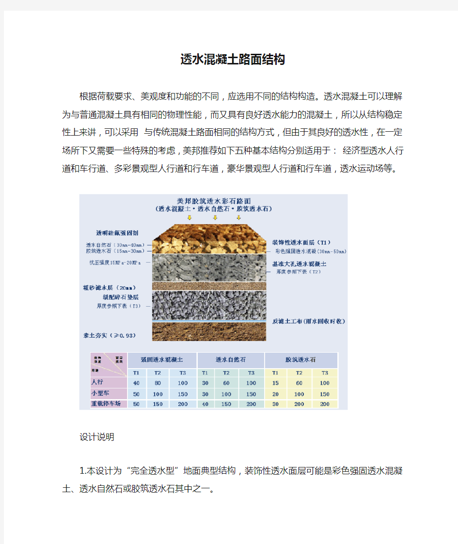 透水混凝土路面结构