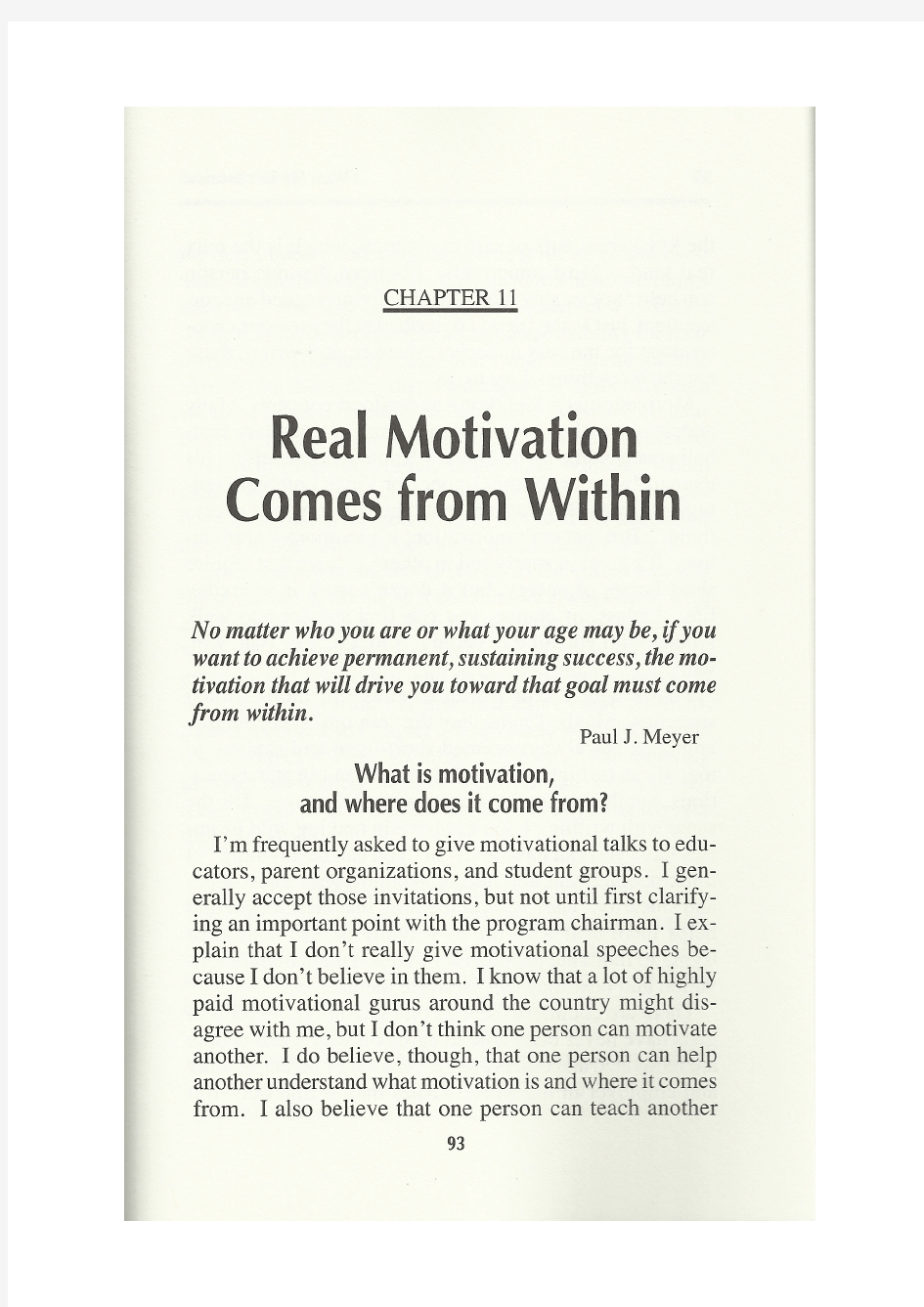 Motivation Reading