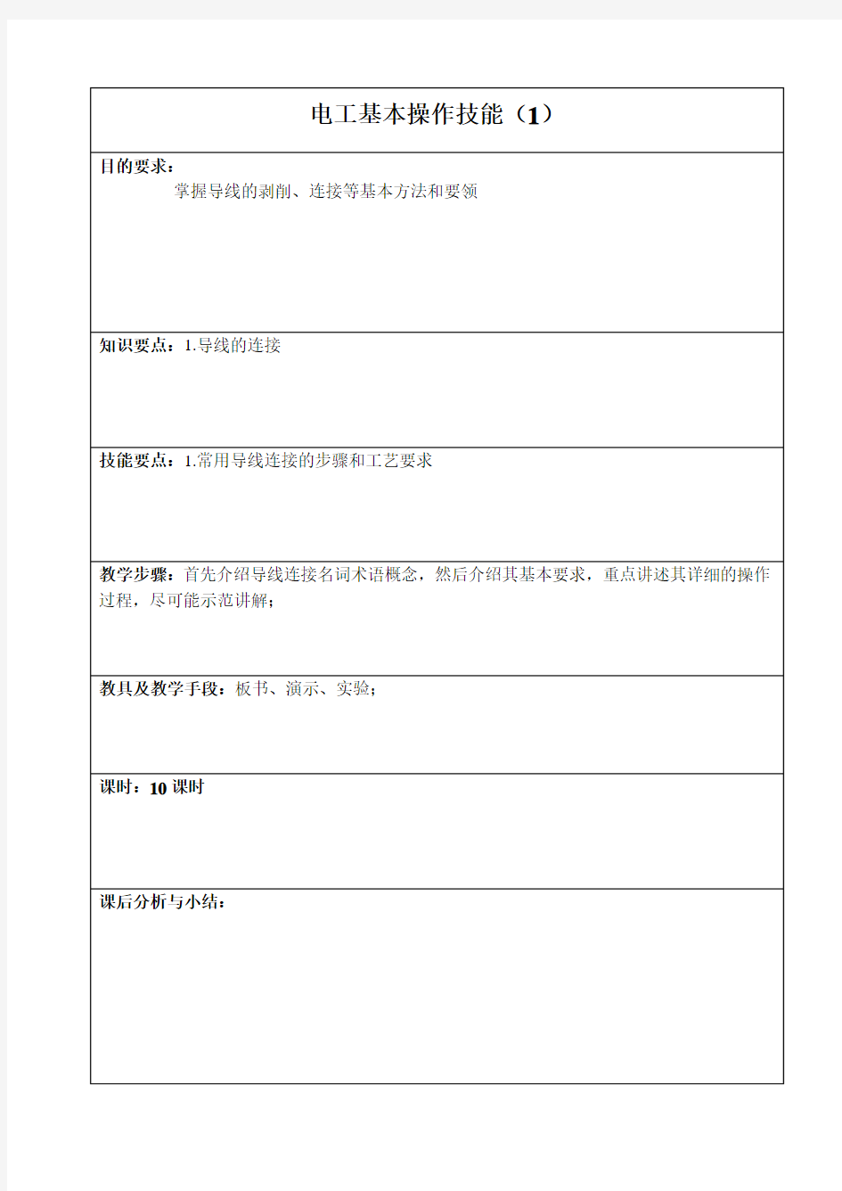 电工基本操作技能(1)