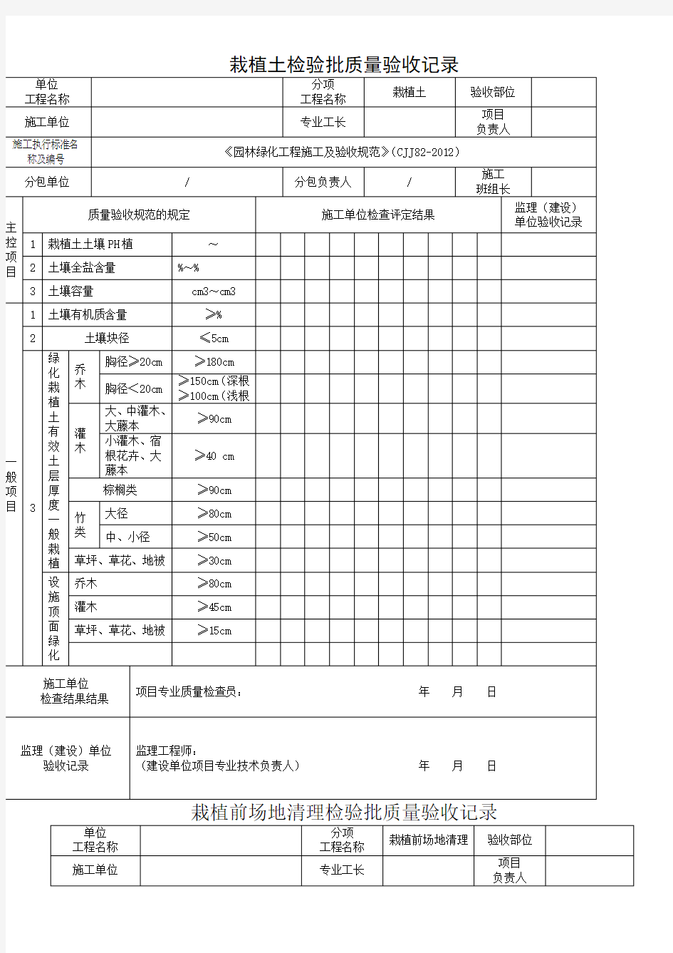 园林绿化工程施工及验收规范