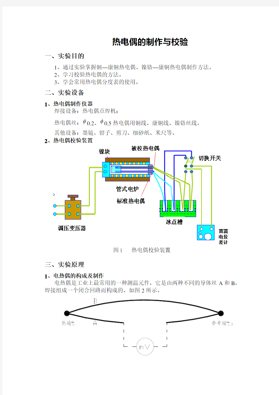 热电偶的制作与校验