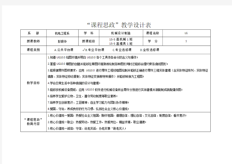 课程思政教学设计表(彭银华)