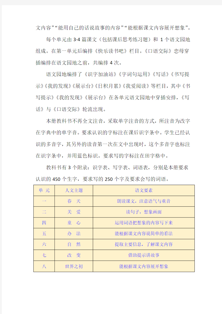 部编版语文小学二年级下册教材分析及听课笔记