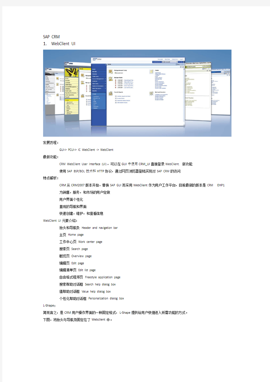 SAP CRM 基础培训