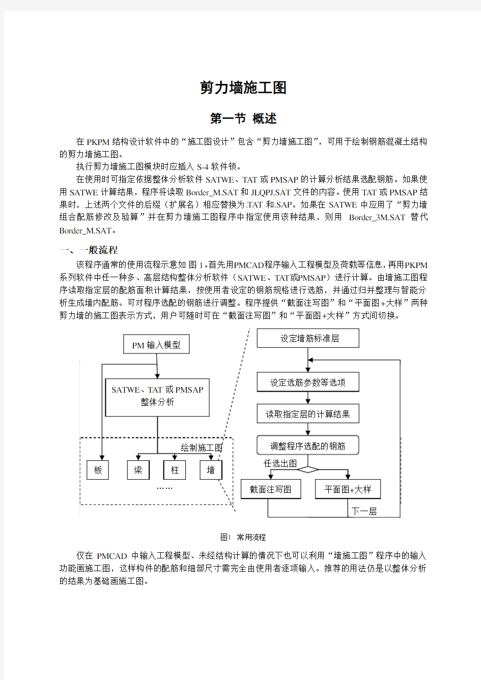 PKPM剪力墙施工图