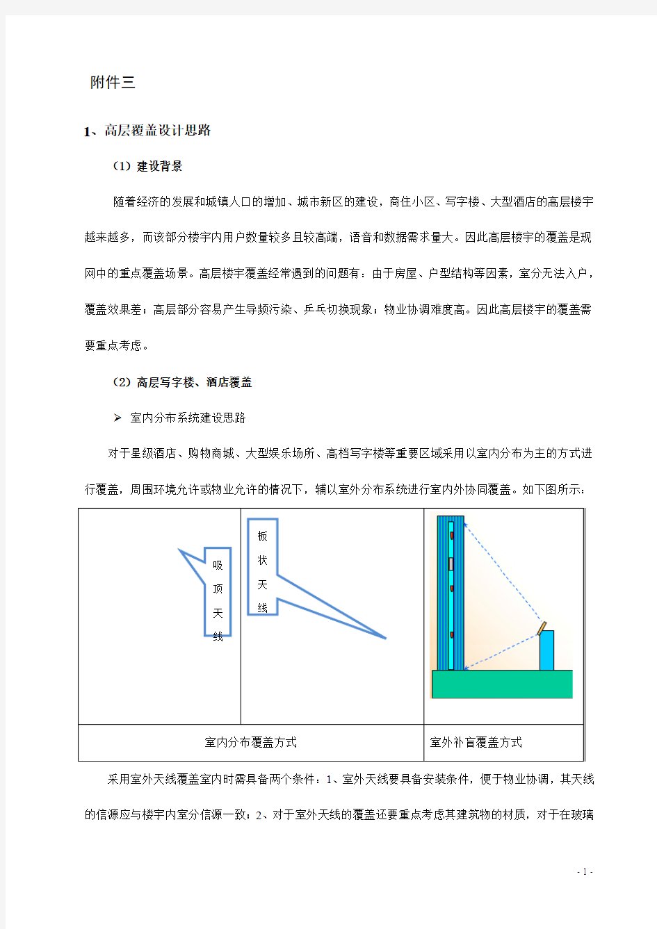 高层覆盖设计与共建共享工作思路&室外分布系统的设计思路