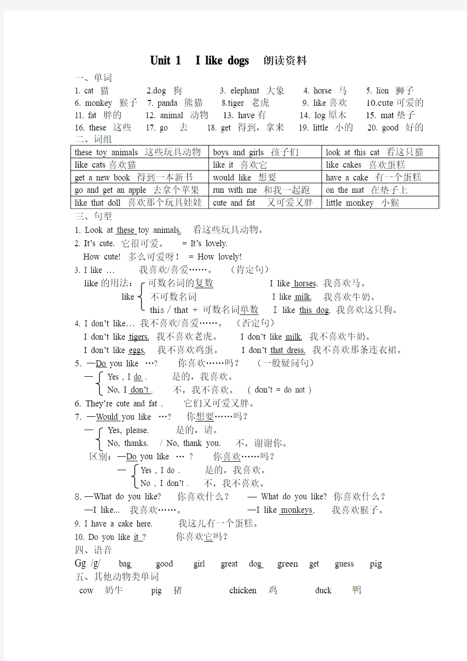 苏教版英语四年级上册朗读资料