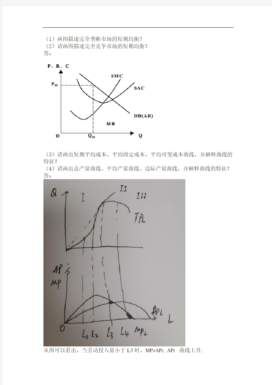 中石油北京20春《微观经济学》在线考试(主观题)_答案