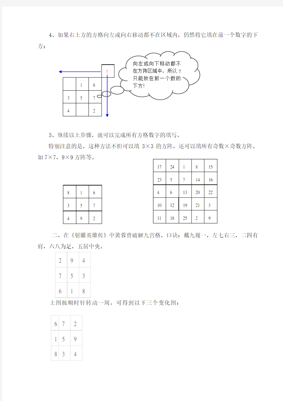 九宫格的填数