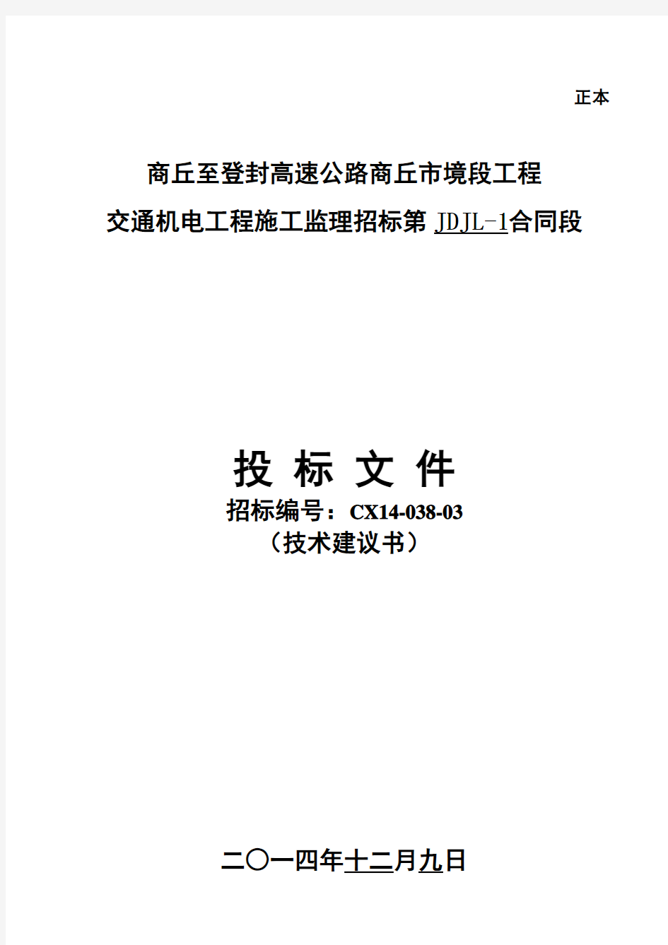 (精选文档)高速公路技术建议书