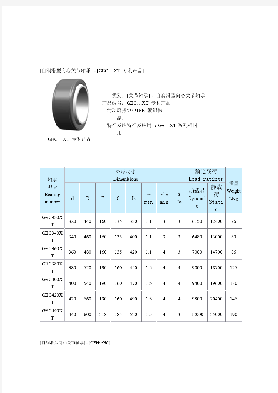 自润滑型向心关节轴承3