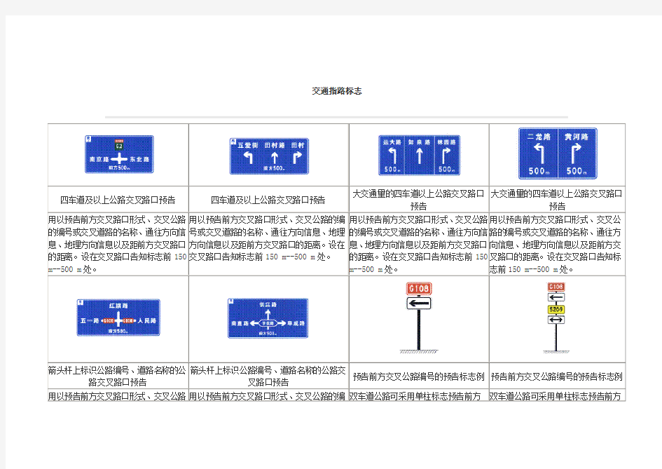 道路交通标志和标线交通指路标志GB 5768-2009