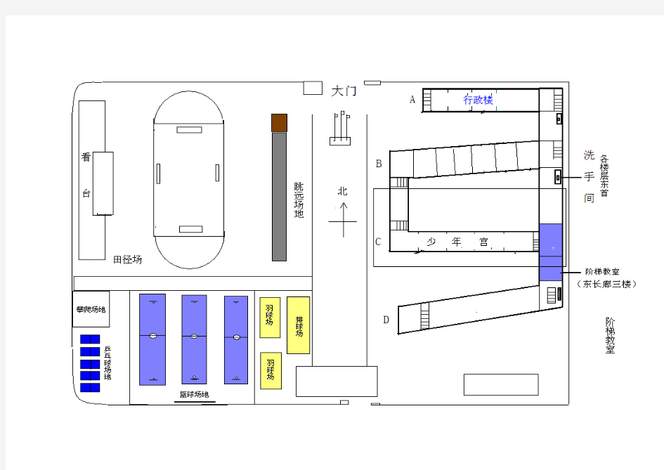 少年宫活动室、场地分布图