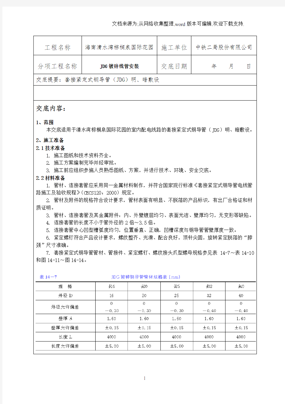 JDG线管敷设技术交底.doc