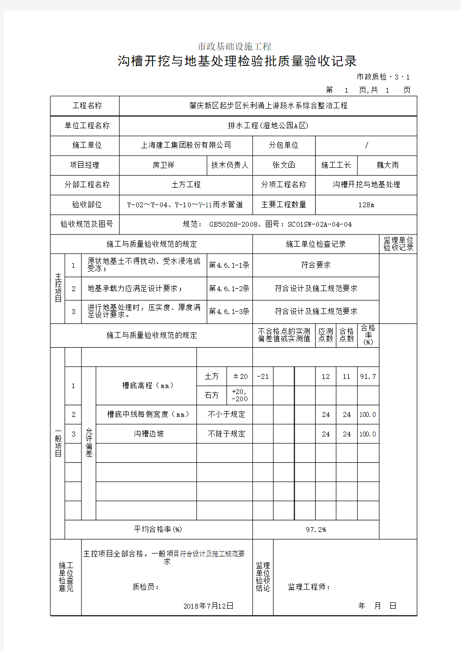 给排水工程检验批资料1