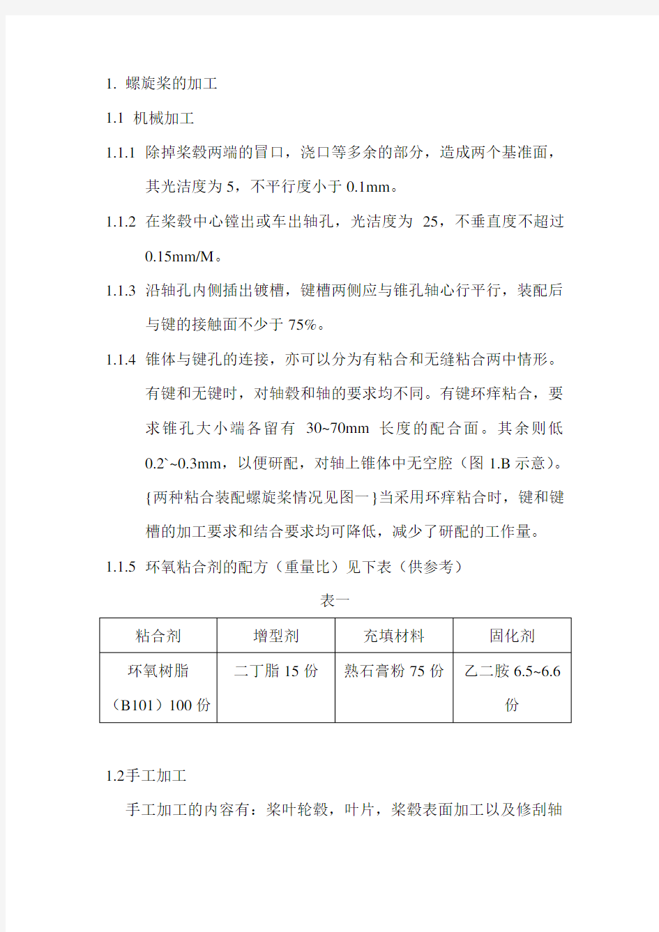 螺旋桨加工与安装工艺