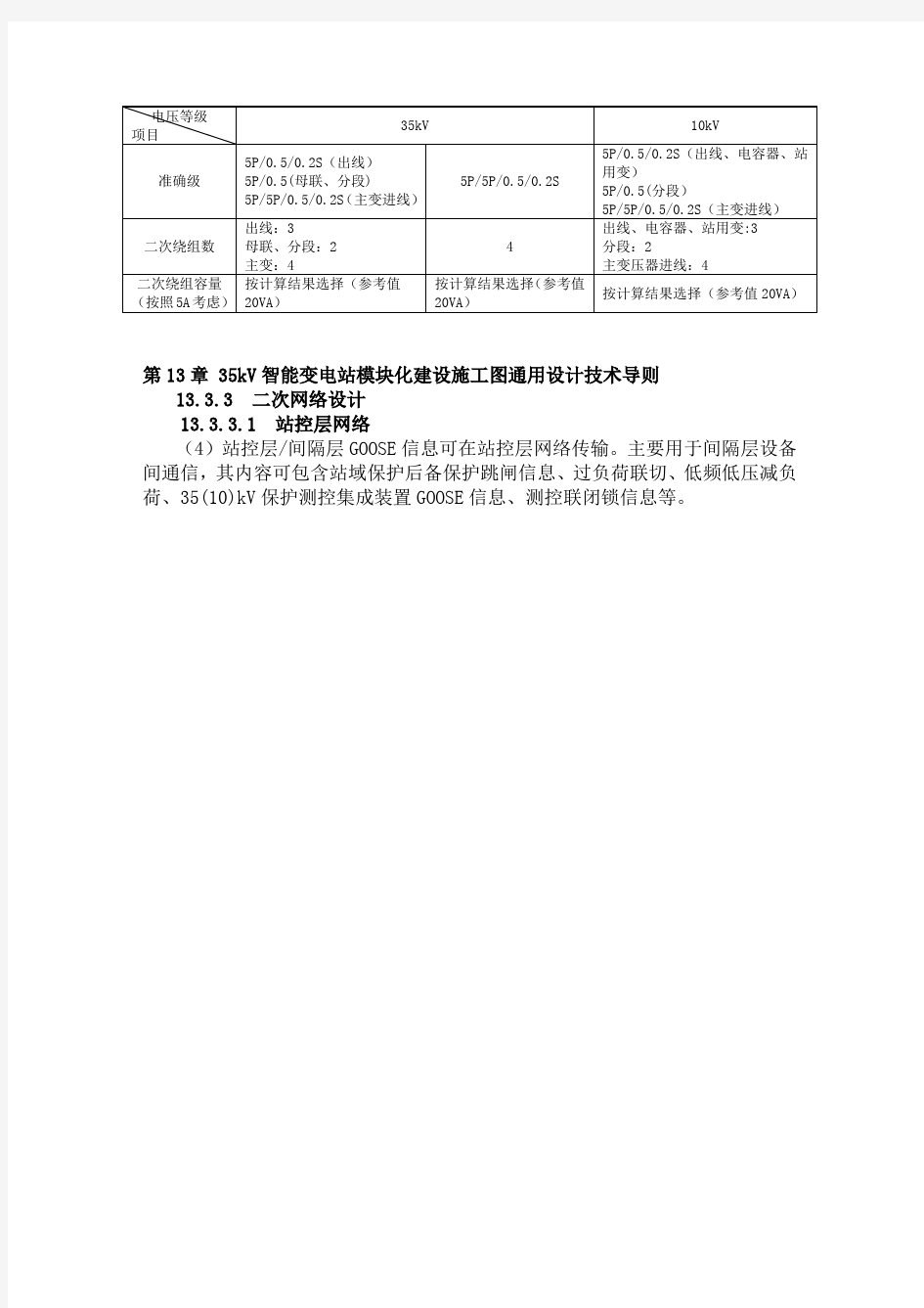 《35~110kV智能变电站模块化建设施工图通用设计(2015年版)》技术导则修改