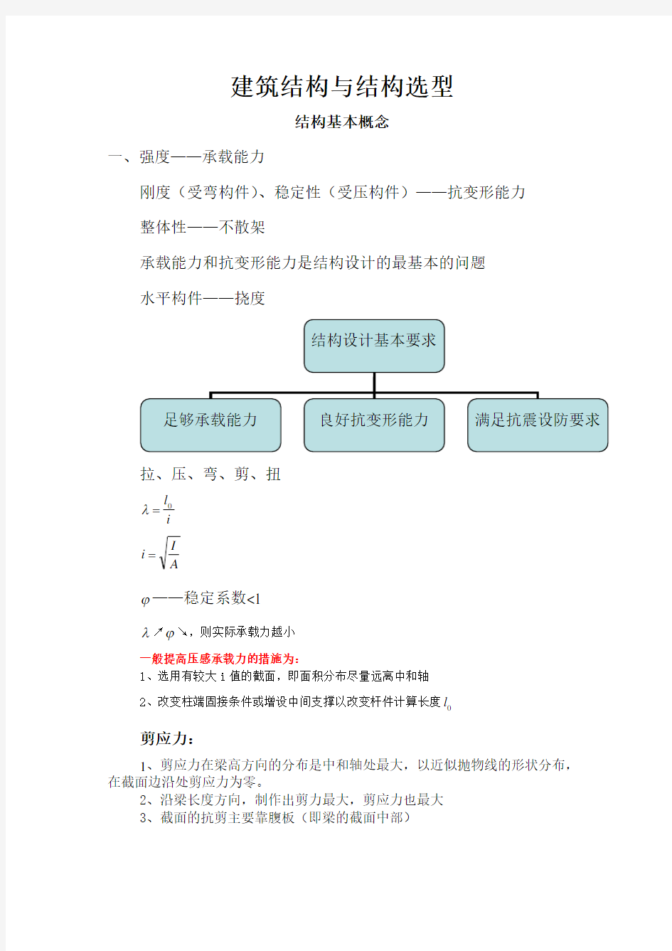 (完整版)建筑结构和结构选型