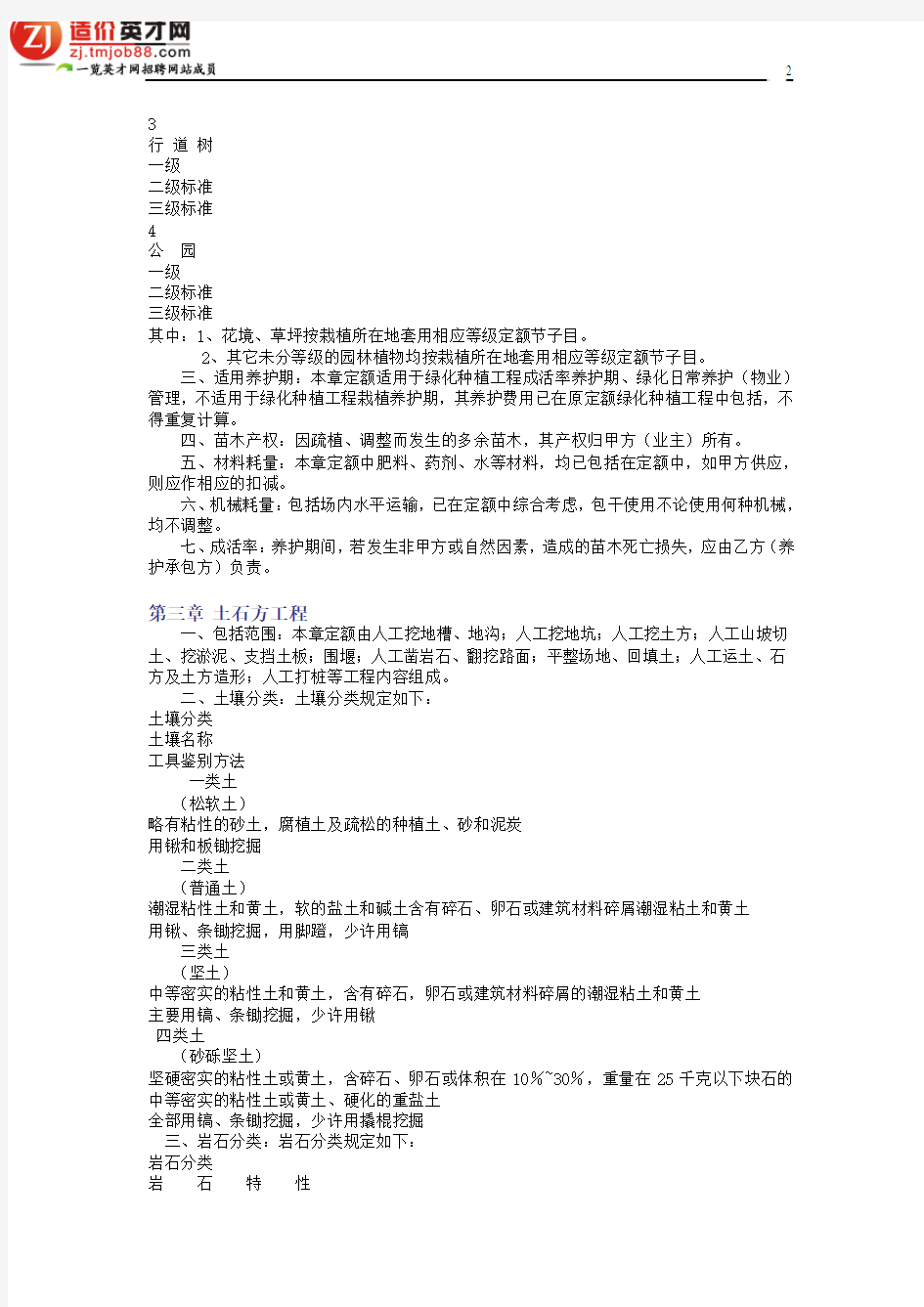上海2000园林定额计算规则
