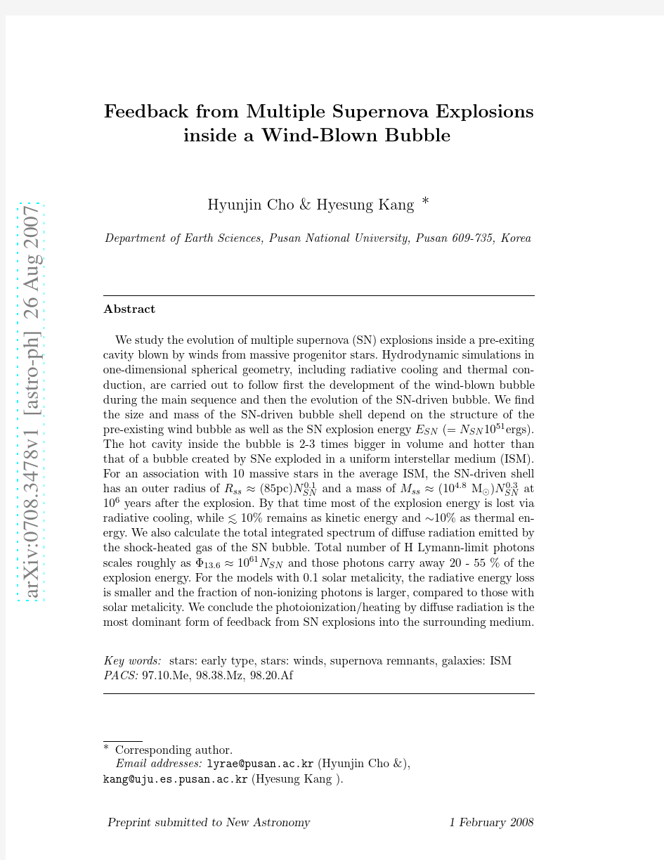 Feedback from Multiple Supernova Explosions inside a Wind-Blown Bubble