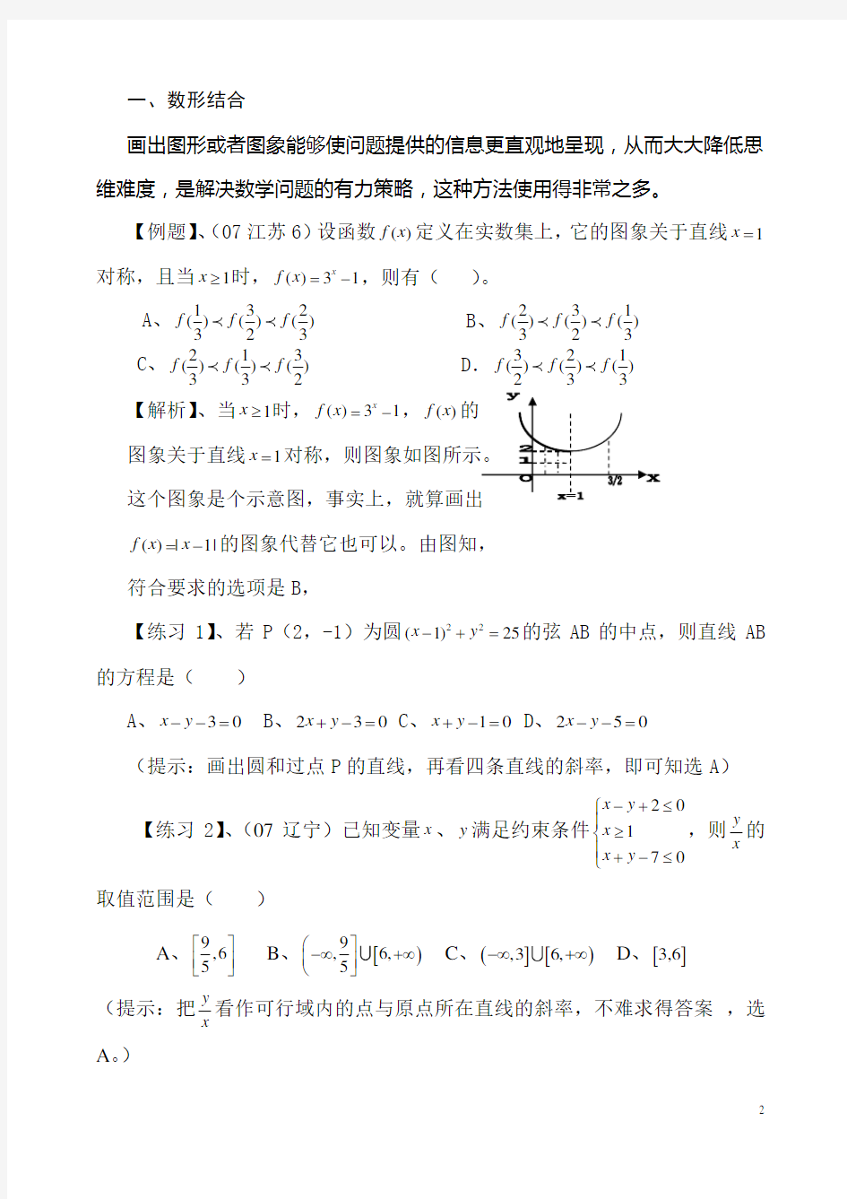 神奇巧解高考数学选择题专题43页