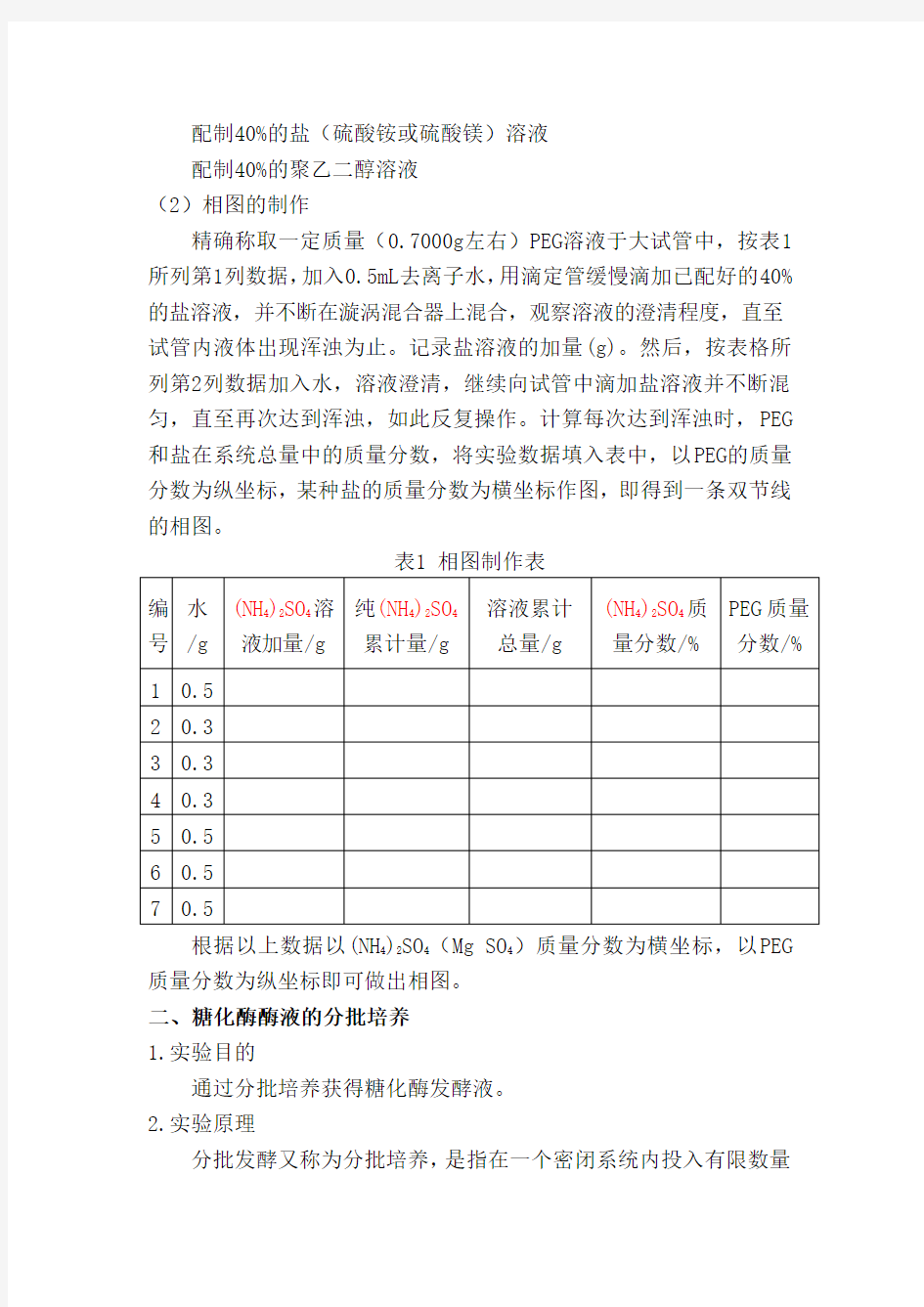 生物分离工程教学实习报告终稿