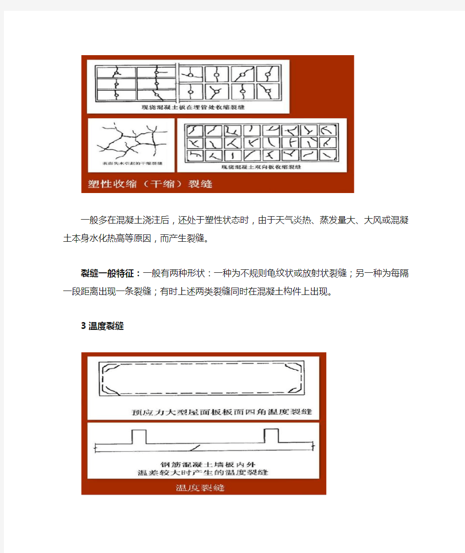 六大常见混凝土裂缝