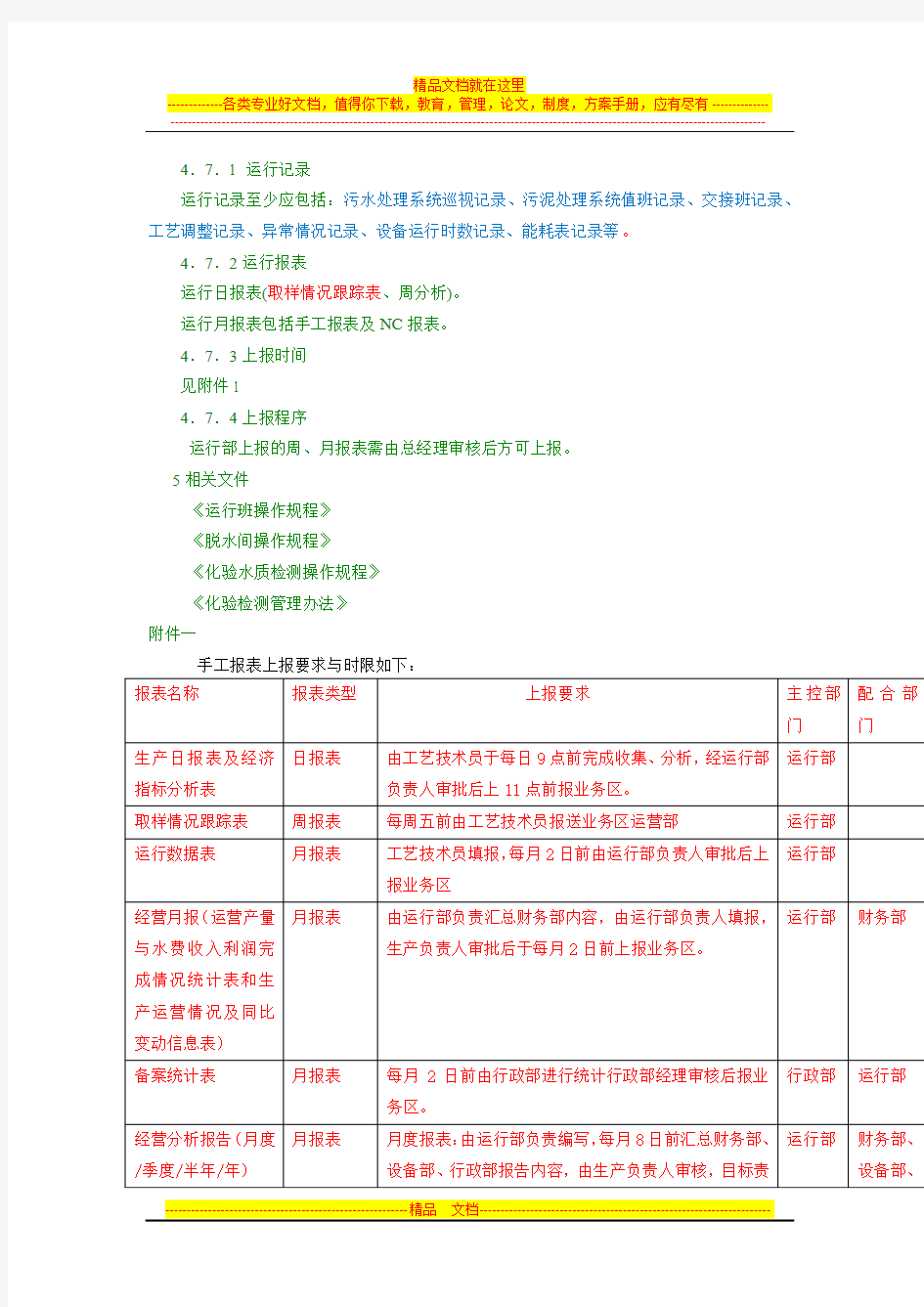 报表管理制度