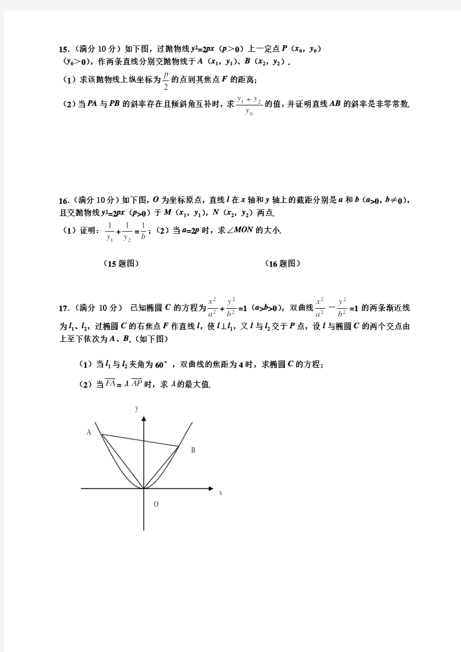 上海_解析几何综合测试题附答案