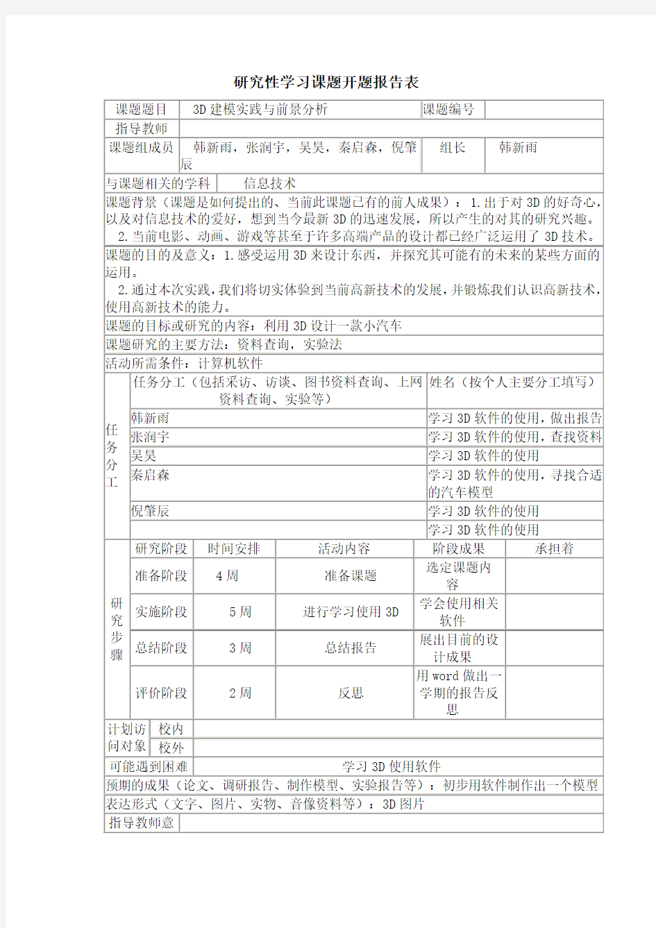 3D建模实践与前景分析