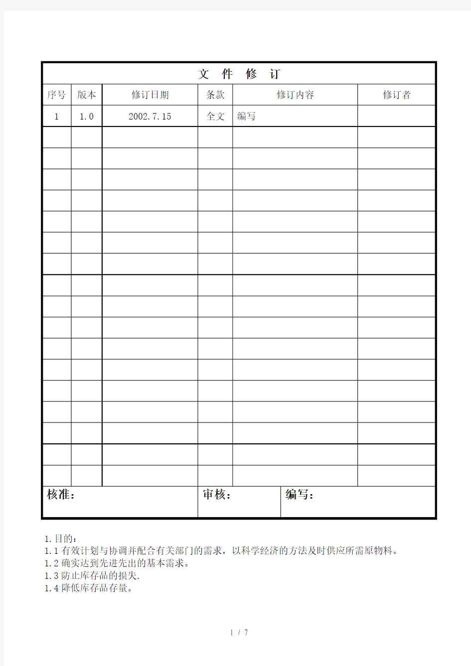 搬运、储存、包装、防护和交付程序