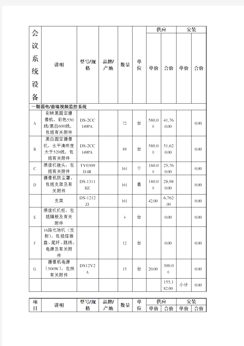 会议系统设备