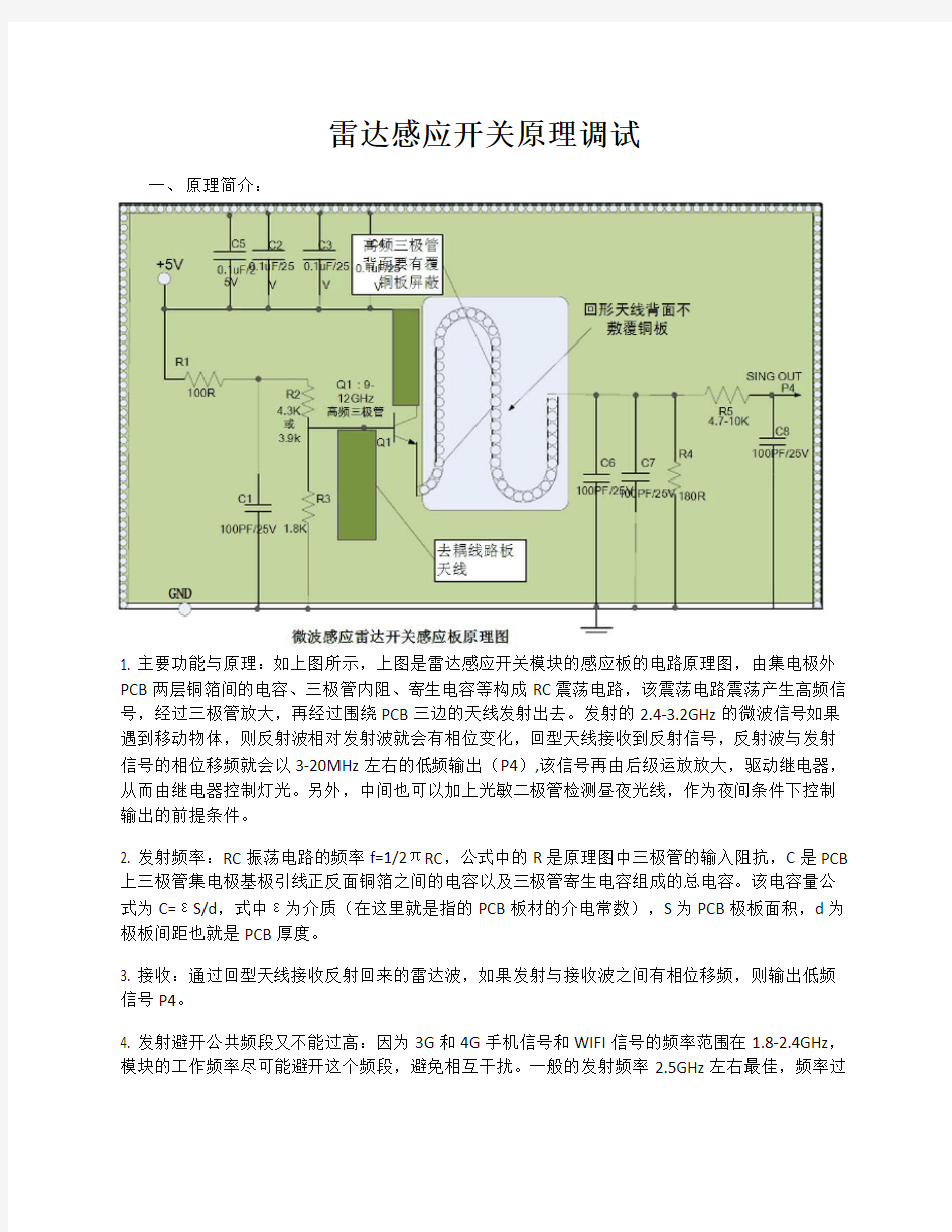 微波(雷达)感应模块原理调试