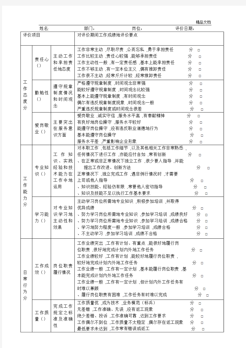 员工综合能力评价表.doc