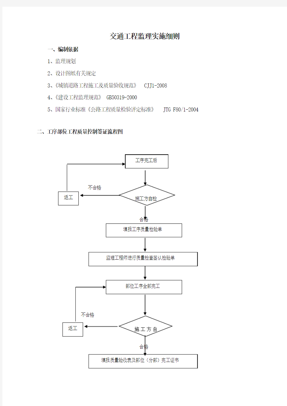 交通工程监理实施细则