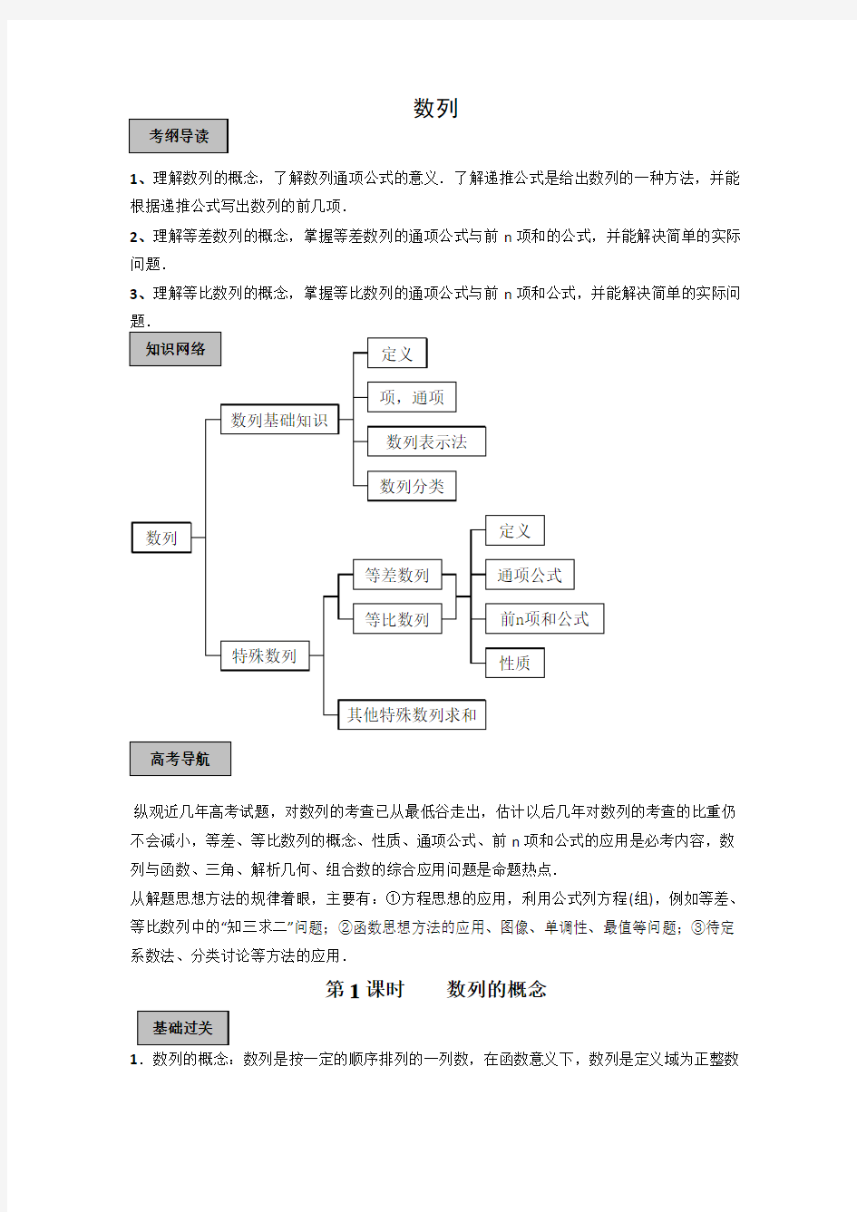 高考数学专题复习系列导学案