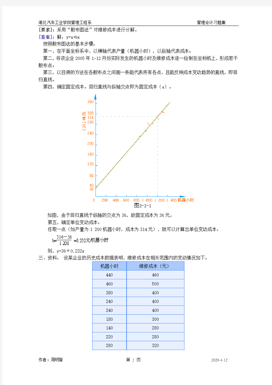 管理会计复习题及答案