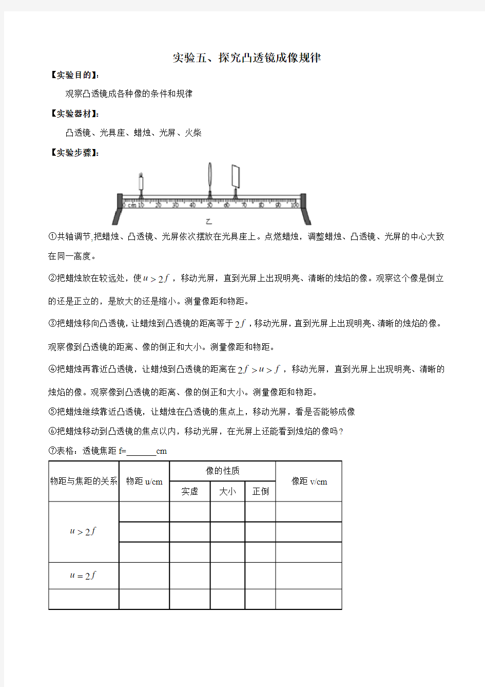 实验05 探究凸透镜成像规律实验(原卷及解析版)