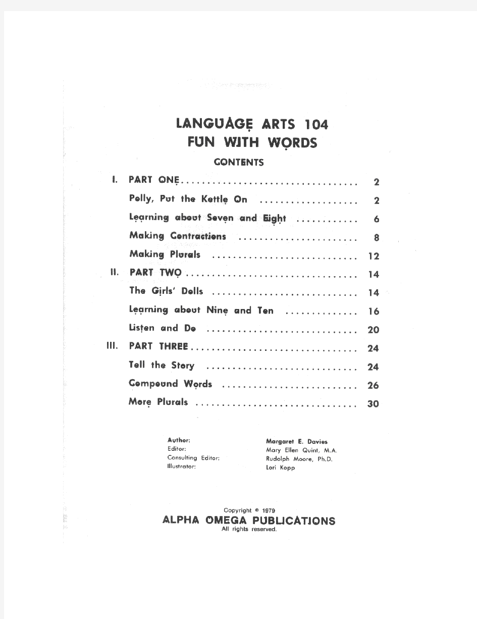 [家庭学校教材].Language.Arts.104.Margaret.E.Davies,.B.S