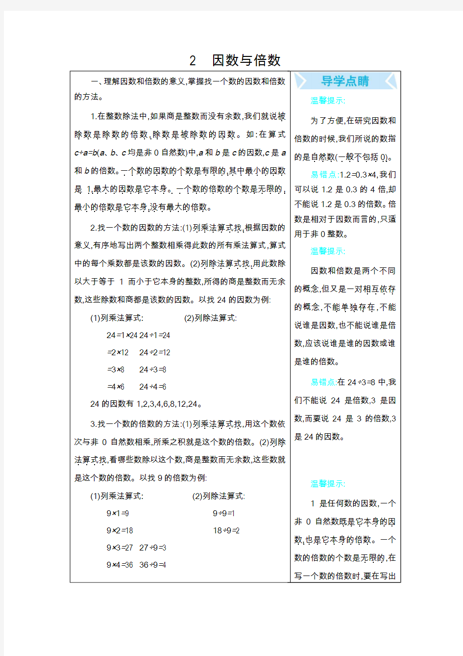 新版人教版五年级下册数学 因数与倍数专项练习(最新修订)