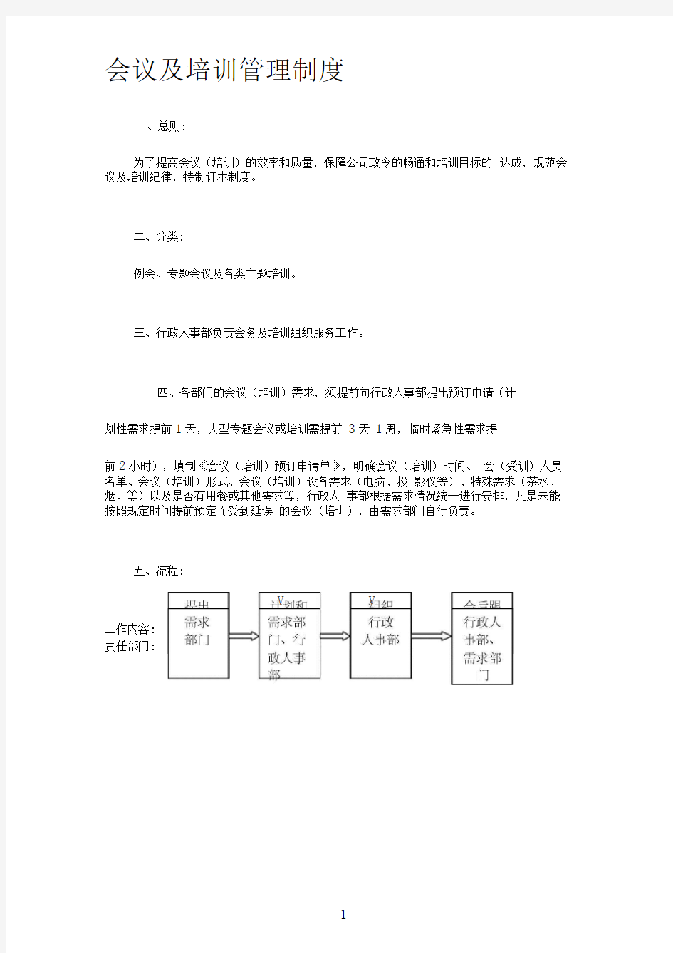 会议及培训管理制度