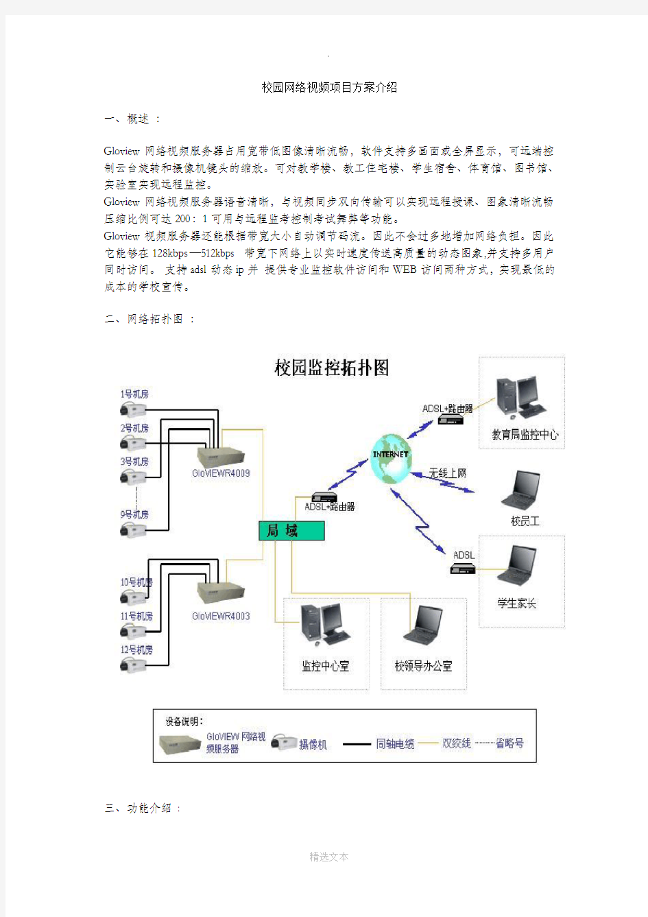 学校网络视频监控方案