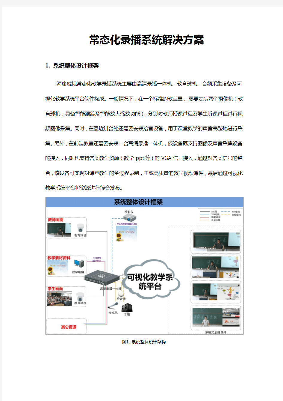 常态化录播系统解决方案