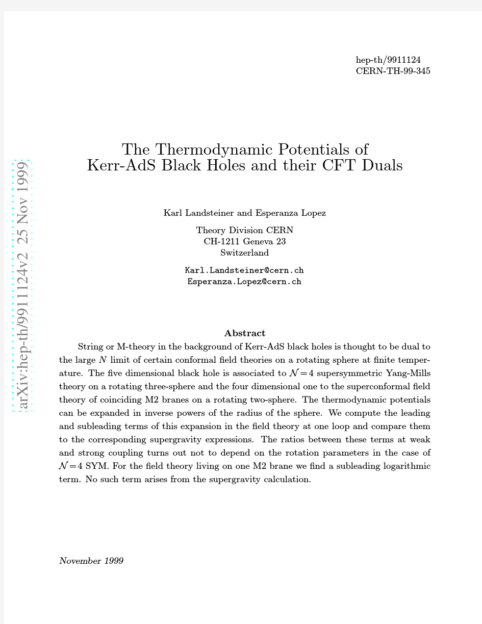 The Thermodynamic Potentials of Kerr-AdS Black Holes and their CFT Duals