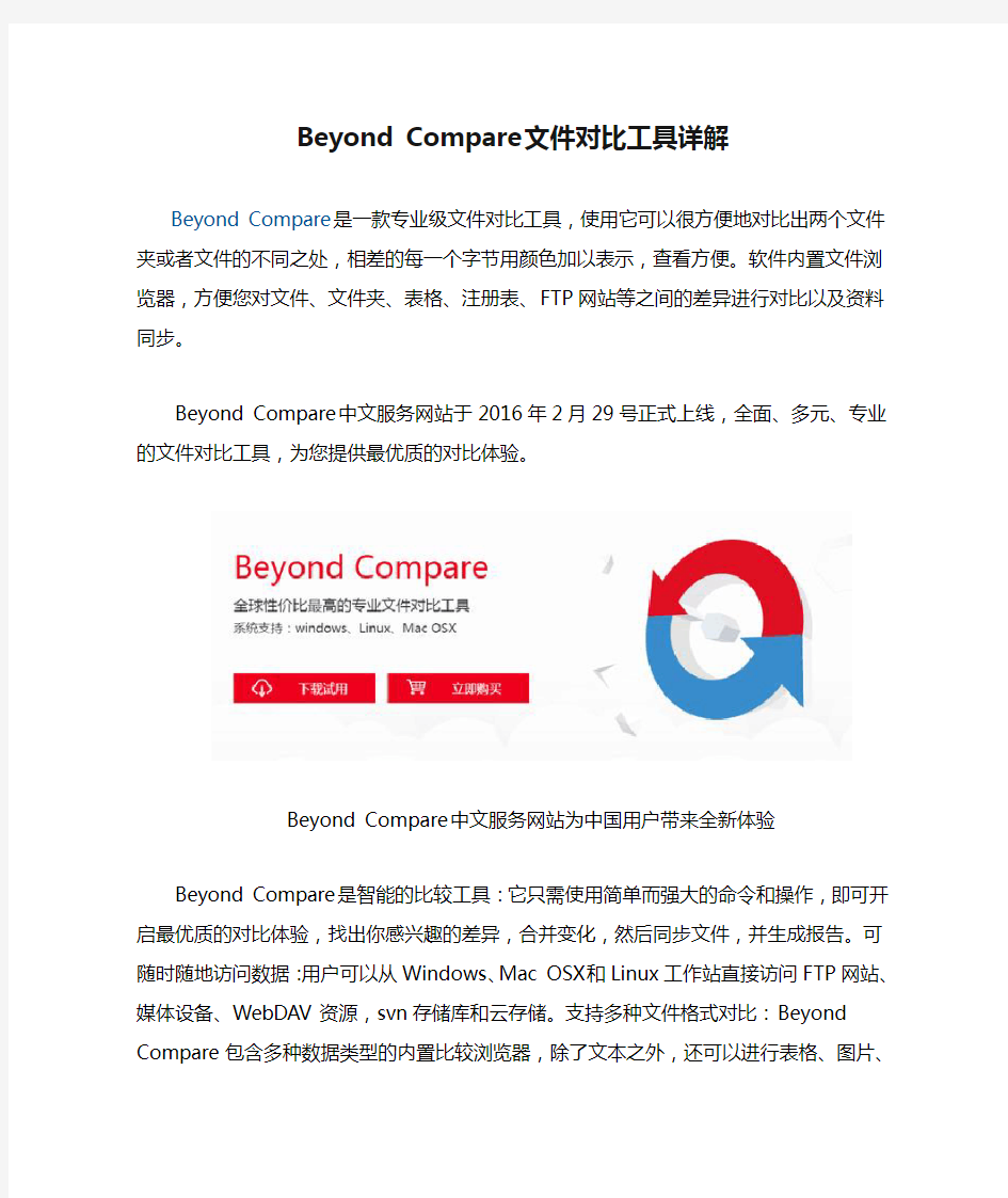 Beyond Compare文件对比工具详解