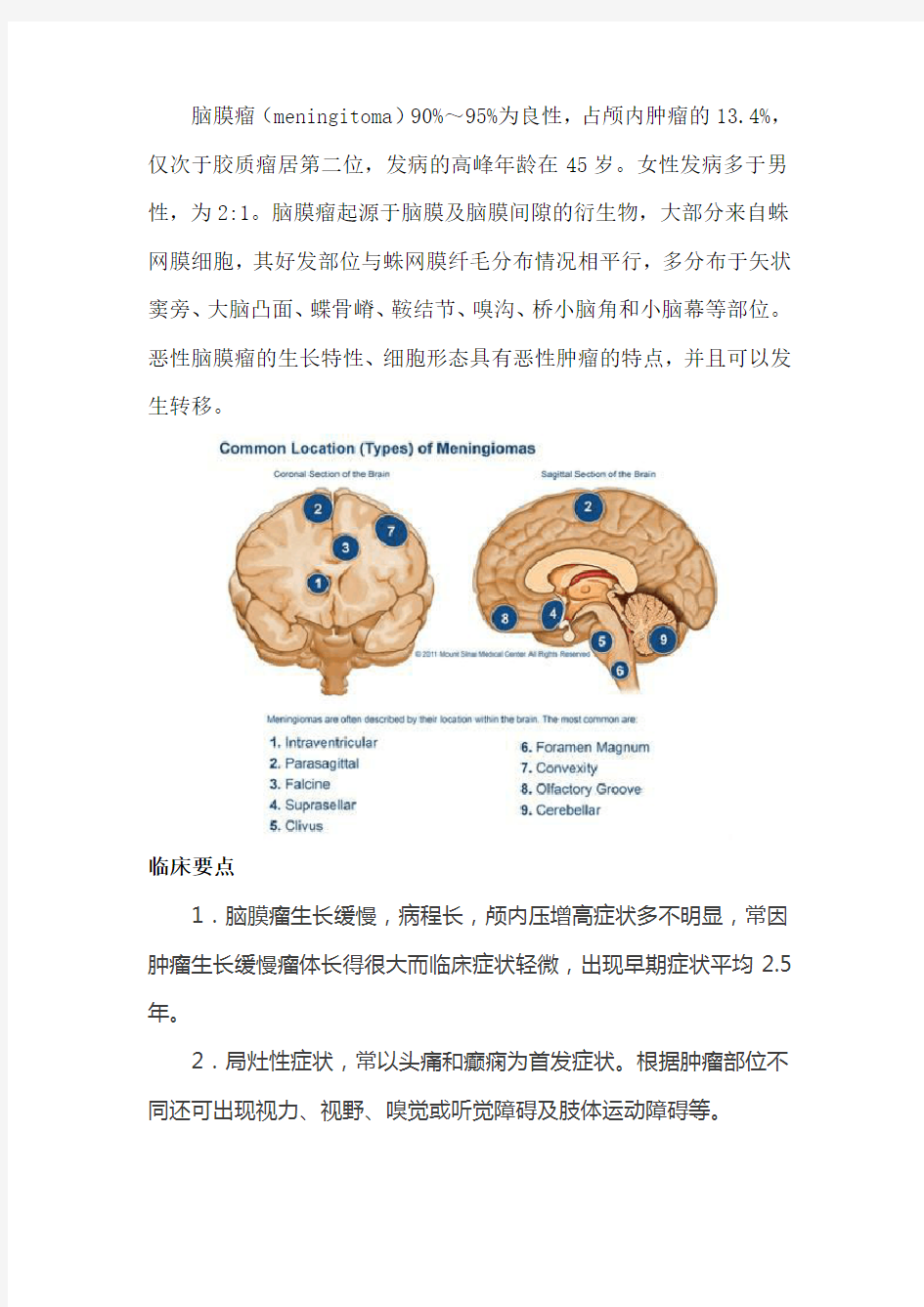 脑膜瘤病理分型及典型影像表现