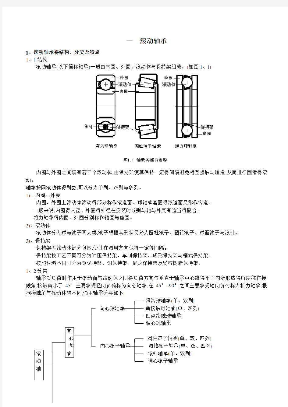 轴承分类、型号及尺寸-轴承分类和规格